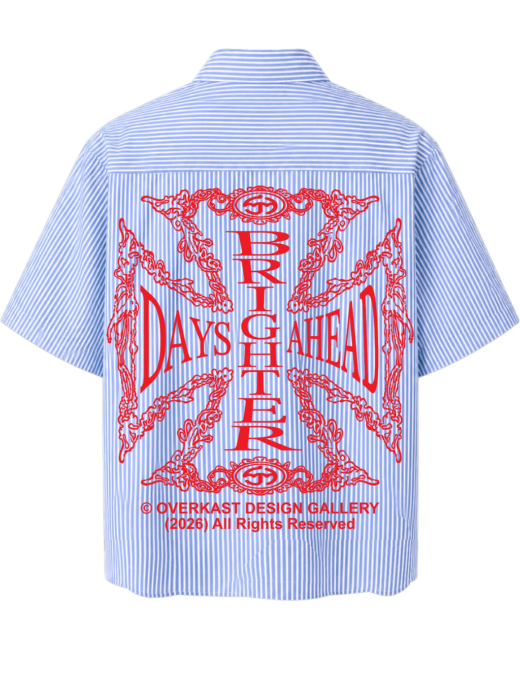 BRIGHTER DAYS AHEAD BUTTON UP (BLUE)