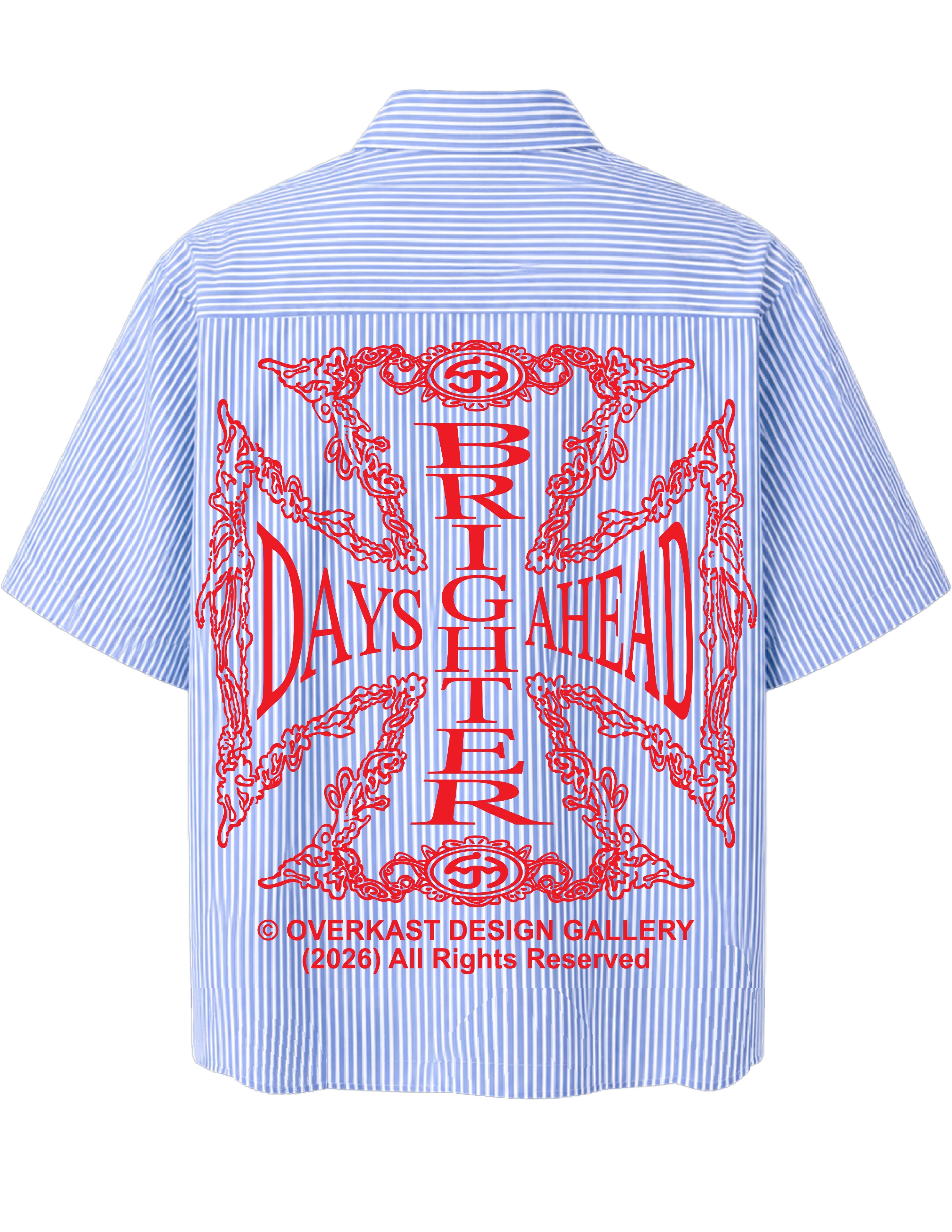BRIGHTER DAYS AHEAD BUTTON UP (BLUE)