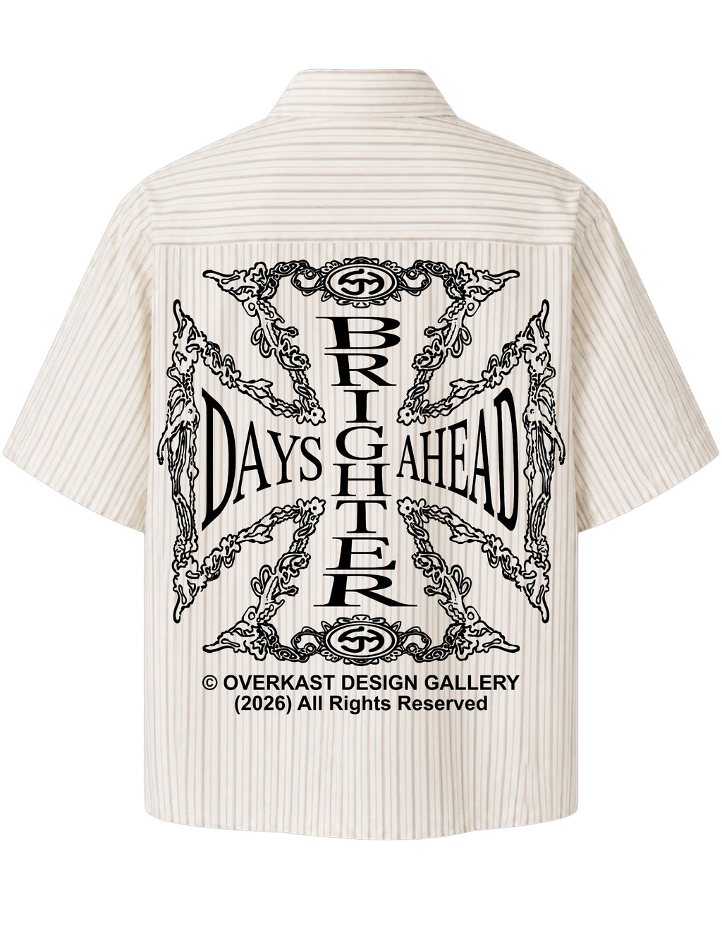 BRIGHTER DAYS AHEAD BUTTON UP (WHITE)