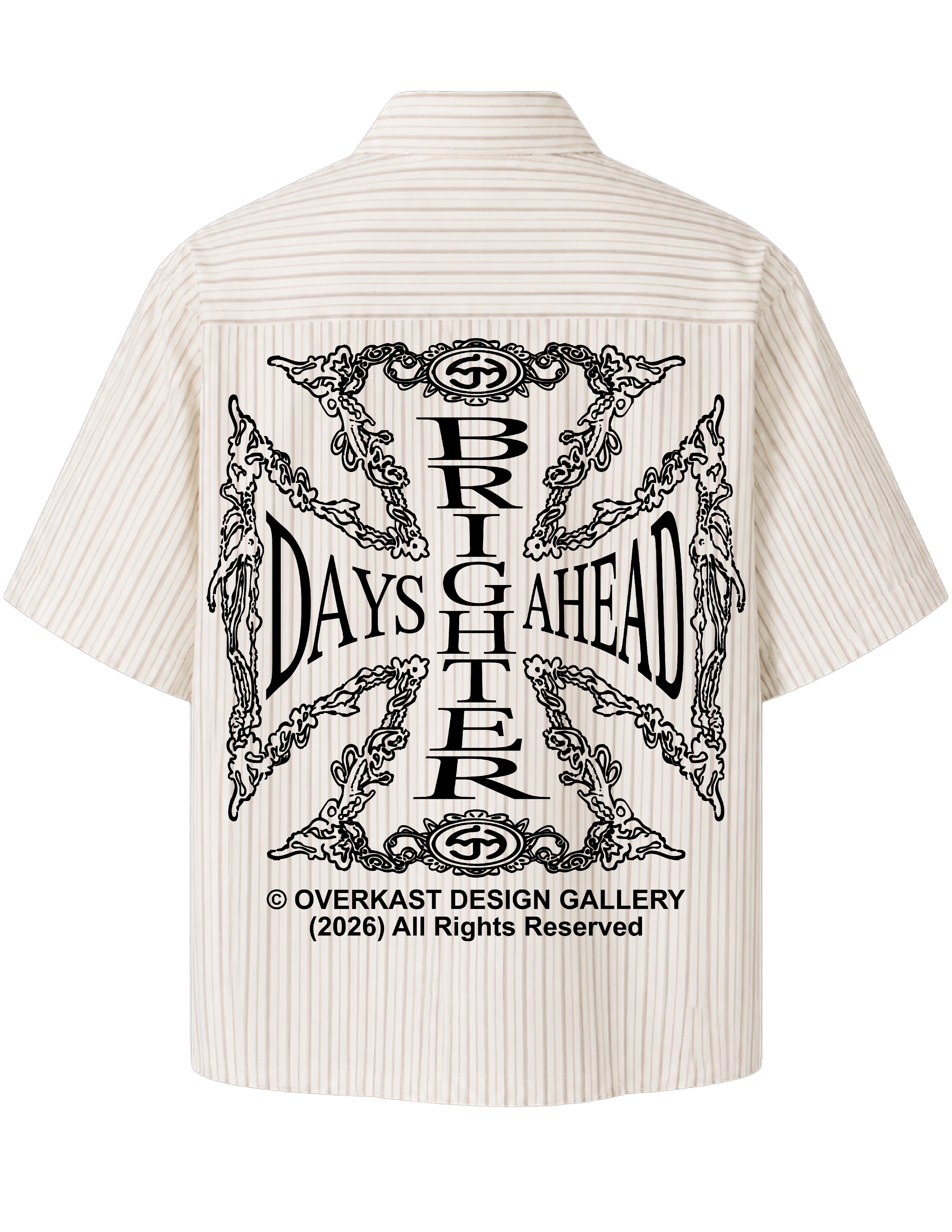 BRIGHTER DAYS AHEAD BUTTON UP (WHITE)